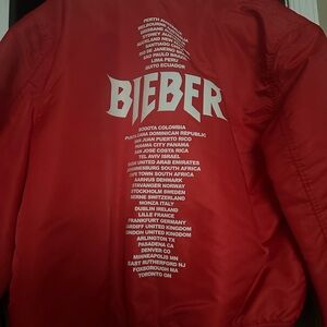 Justin Bieber purpose tour bomber jacket